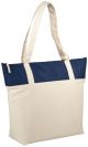 Shopper con zip in Juta e cotone