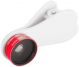 Grandangolare e macro obiettivo con clip